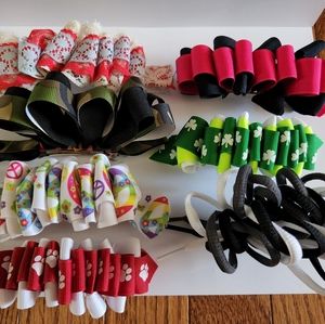 Handmade Set of Seven Hair Barrettes